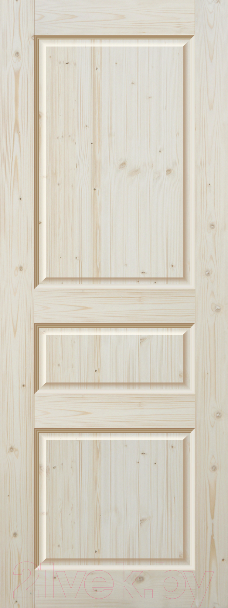 Дверь межкомнатная Wood Goods ДГФ-3Ф-2 80x200 (неокрашенный массив хвои) — фото 2