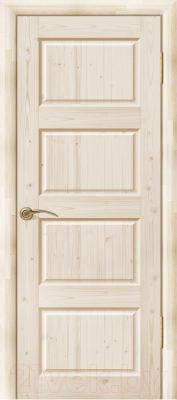 Дверь межкомнатная Wood Goods ДГФ-4Ф 80x200 (сосна неокрашенная)