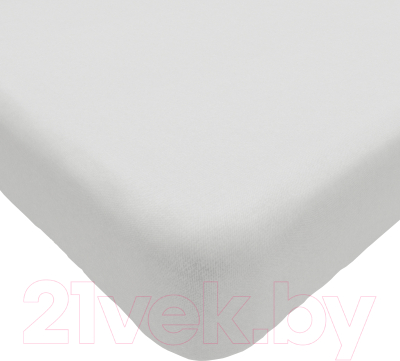 Простыня Luxsonia Трикотаж на резинке 200x200 / Мр0000-0 (белый)
