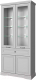 Шкаф с витриной Anrex Valencia 2V2D1SН (серый) - 