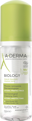 Пенка для умывания A-Derma Biology Дерматологическая очищающая (150мл)