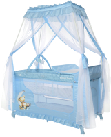 Кровать-манеж Lorelli Magic Sleep / 10080482209 (Blue Moon Sleeping Bear) - 