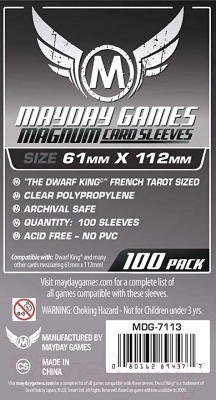 Набор протекторов для игровых карточек Mayday Games Страшные сказки / MDG-7113 (100шт, прозрачный)