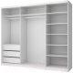 Миниатюра изображения товара Шкаф-купе Anrex Milan 250 (белый)