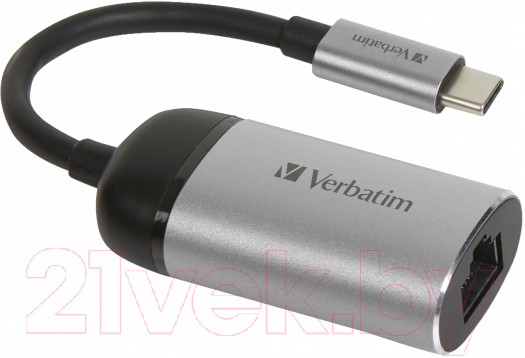 Сетевой адаптер Verbatim USB-C–Gigabit Ethernet / 49146