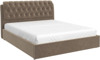 Двуспальная кровать Bravo Мебель Белиста 160x200 с металлокаркасом (серо-бежевый) - 