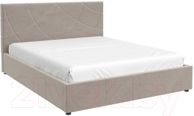 Двуспальная кровать Bravo Мебель Версаль 160x200 с металлокаркасом (бежевый)