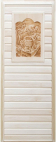 Деревянная дверь для бани Dlyabani Натюрморт 80x180 / 431488 (липа, коробка сосна) - 
