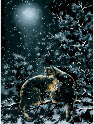 Картина по номерам БЕЛОСНЕЖКА Любовь под снегом / 412-BA-C