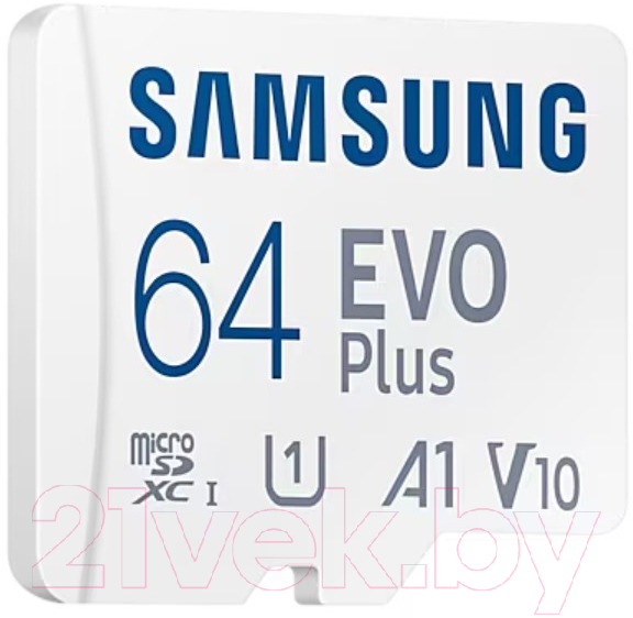 Карта памяти Samsung EVO Plus MicroSDXC 64GB + адаптер (MB-MC64KA/EU)