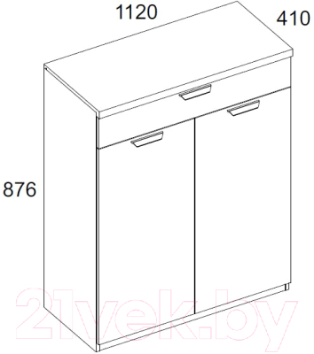 Тумба в прихожую Anrex Modern 2D1S (персидский жемчуг/ирландский ликер)