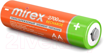 Комплект аккумуляторов Mirex HR6 2700mAh / HR6-27-E4 (4шт)