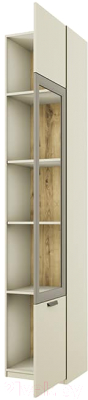 Шкаф-пенал с витриной Anrex Modern 1V2D (персидский жемчуг/игристый ликер)