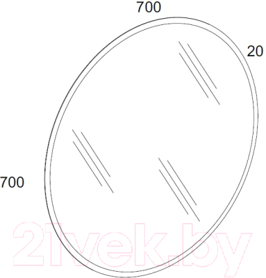 Зеркало Anrex Modern D70 (персидский жемчуг)