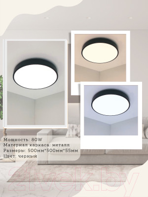 Потолочный светильник Mirastyle SL-41048/500-80W BK