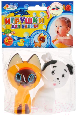 Набор игрушек для ванной Играем вместе Котенок гав и щенок / 136R-PVC