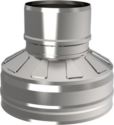 

Переходник для дымохода, 115х200 AISI 439/439 1мм/0.5мм (К) тип-2