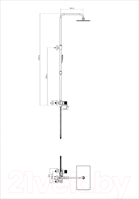 Душевая система Maxonor Pure Life PL2484-6