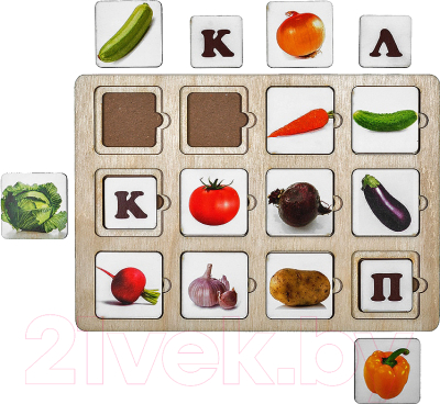 

Развивающая игра Smile Decor, Секретики. Овощи / П200