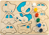 

Развивающая игра, Рамка-вкладыши. Машинки / Т1009