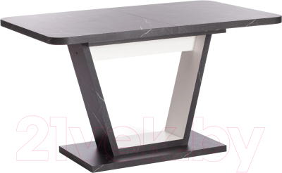 Обеденный стол Tetchair Vox 132-172x85x75.5 (мрамор черный/белый)