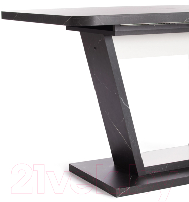 Обеденный стол Tetchair Vox 132-172x85x75.5 (мрамор черный/белый)
