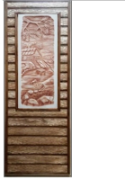 Деревянная дверь для бани Dlyabani Состаренная Баня дуб 70x170 / 302177 (глухая липа, коробка сосна) - 