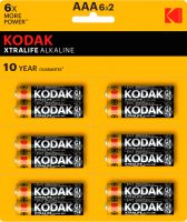 Комплект батареек Kodak Xtralife Alkaline AAA LR03 12BL Perforated (12шт) - 