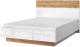 Полуторная кровать Anrex Taurus 140 с ПМ (белый/дуб вотан) - 