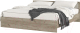 Двуспальная кровать Стендмебель Гармония КР 610 180x200 (дуб крафт белый/дуб крафт серый) - 