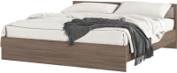 Двуспальная кровать Стендмебель Гармония КР 610 180x200 (шимо светлый/шимо темный) - 
