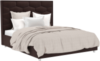 Двуспальная кровать Mebel-Ars Рица 160 (велюр шоколад HB-178 16) - 