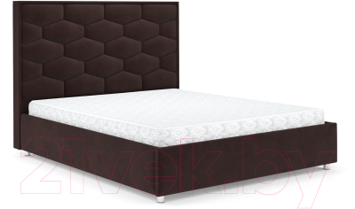 Двуспальная кровать Mebel-Ars Рица 160 (велюр шоколад HB-178 16)