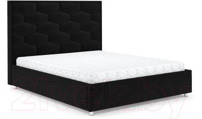 Двуспальная кровать Mebel-Ars Рица 160 (велюр черный НВ-178 17)