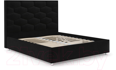 Двуспальная кровать Mebel-Ars Рица 160 (велюр черный НВ-178 17)