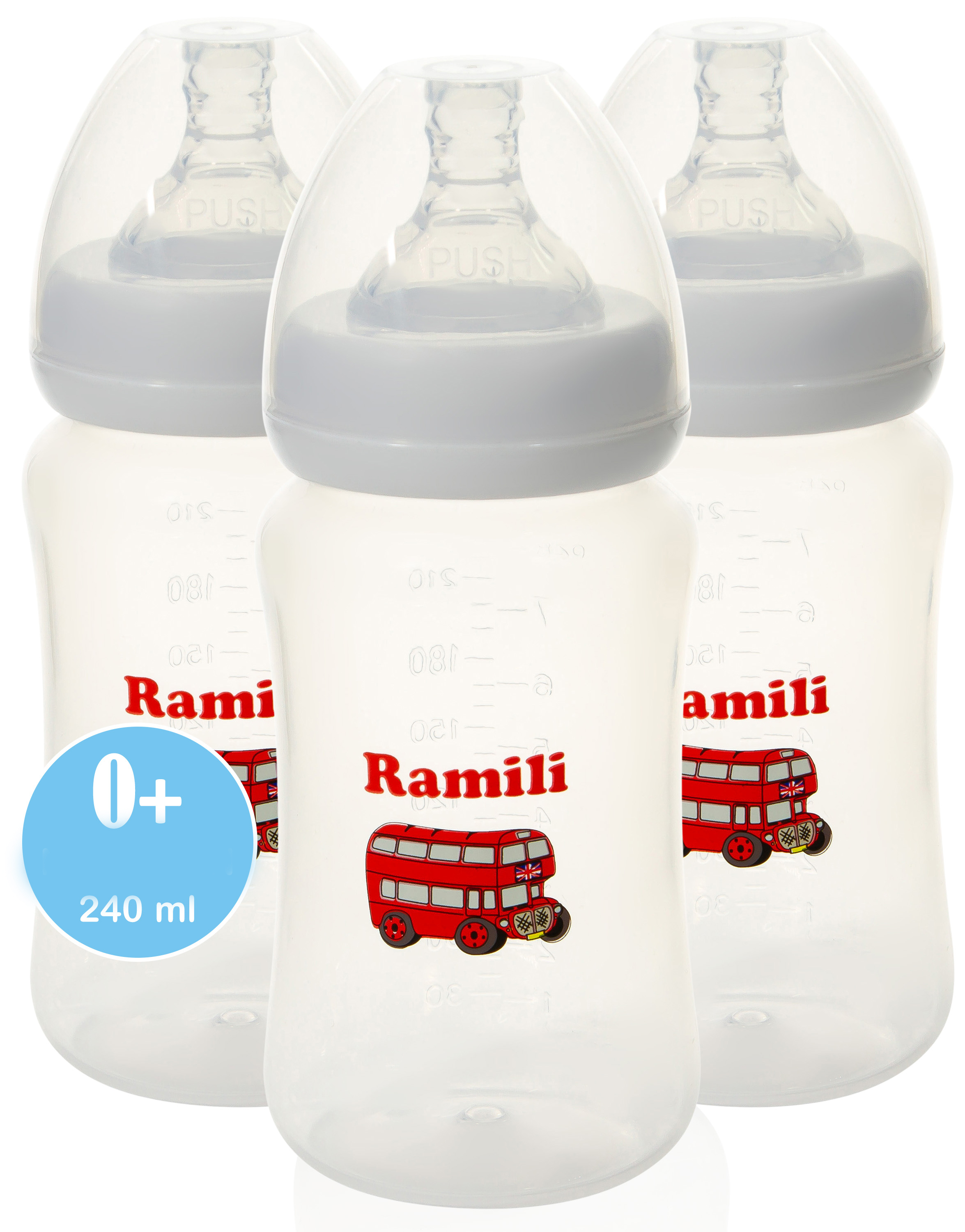 Набор бутылочек для кормления Ramili Baby ML240X3