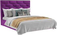 Двуспальная кровать Mebel-Ars Рица 160 (фиолетовый) - 