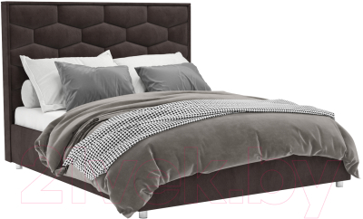 Двуспальная кровать Mebel-Ars Рица 160 (кордрой коричневый)