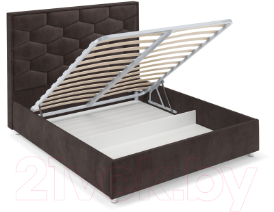 Полуторная кровать Mebel-Ars Рица 140 (кордрой коричневый)