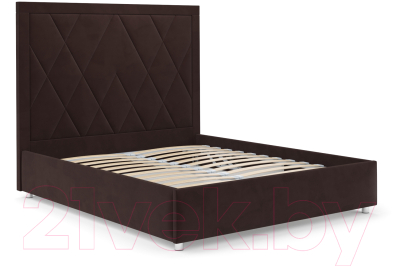 Двуспальная кровать Mebel-Ars Треви 160 (велюр шоколад HB-178 16)