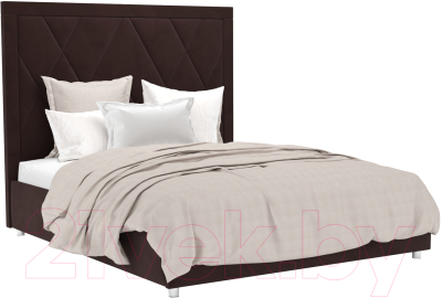 Двуспальная кровать Mebel-Ars Треви 160 (велюр шоколад HB-178 16)
