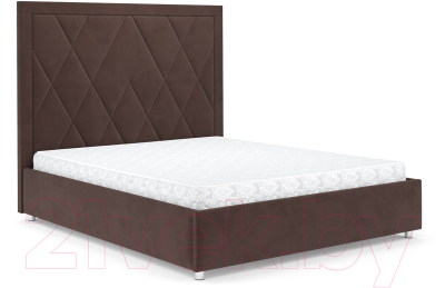 Двуспальная кровать Mebel-Ars Треви 160 (велюр молочный шоколад НВ-178 13)