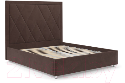Двуспальная кровать Mebel-Ars Треви 160 (велюр молочный шоколад НВ-178 13)