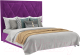 Двуспальная кровать Mebel-Ars Треви 160 (фиолетовый) - 