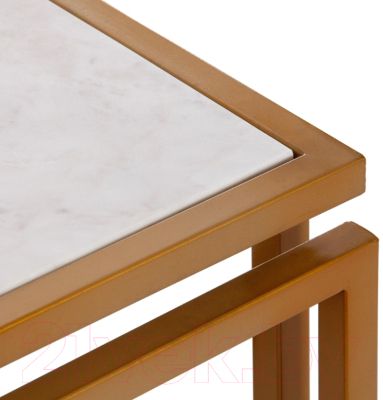Журнальный столик Tetchair Secret De Maison Quattro (алюминиевый сплав/мрамор/золотой/белый мрамор)