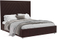 Двуспальная кровать Mebel-Ars Мишель 160 (велюр шоколад HB-178 16) - 