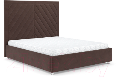 Двуспальная кровать Mebel-Ars Мишель 160 (велюр молочный шоколад НВ-178 13)