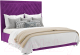 Двуспальная кровать Mebel-Ars Мишель 160 (фиолетовый) - 