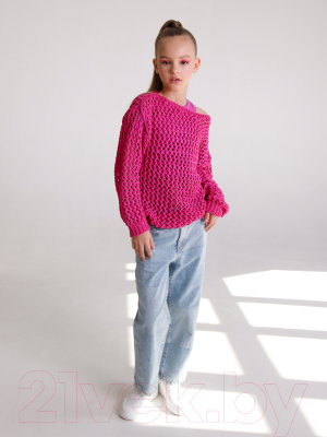 Джемпер детский Amarobaby Knit Trend / AB-OD21-KNITT2602/06-140 (розовый, р.140)