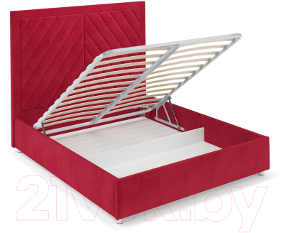 Двуспальная кровать Mebel-Ars Мишель 160 (кордрой красный)